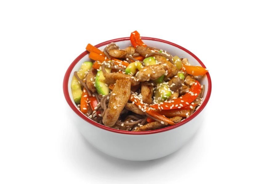 Гречневая лапша с курицей