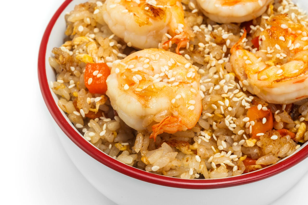 Тяхан с креветкой