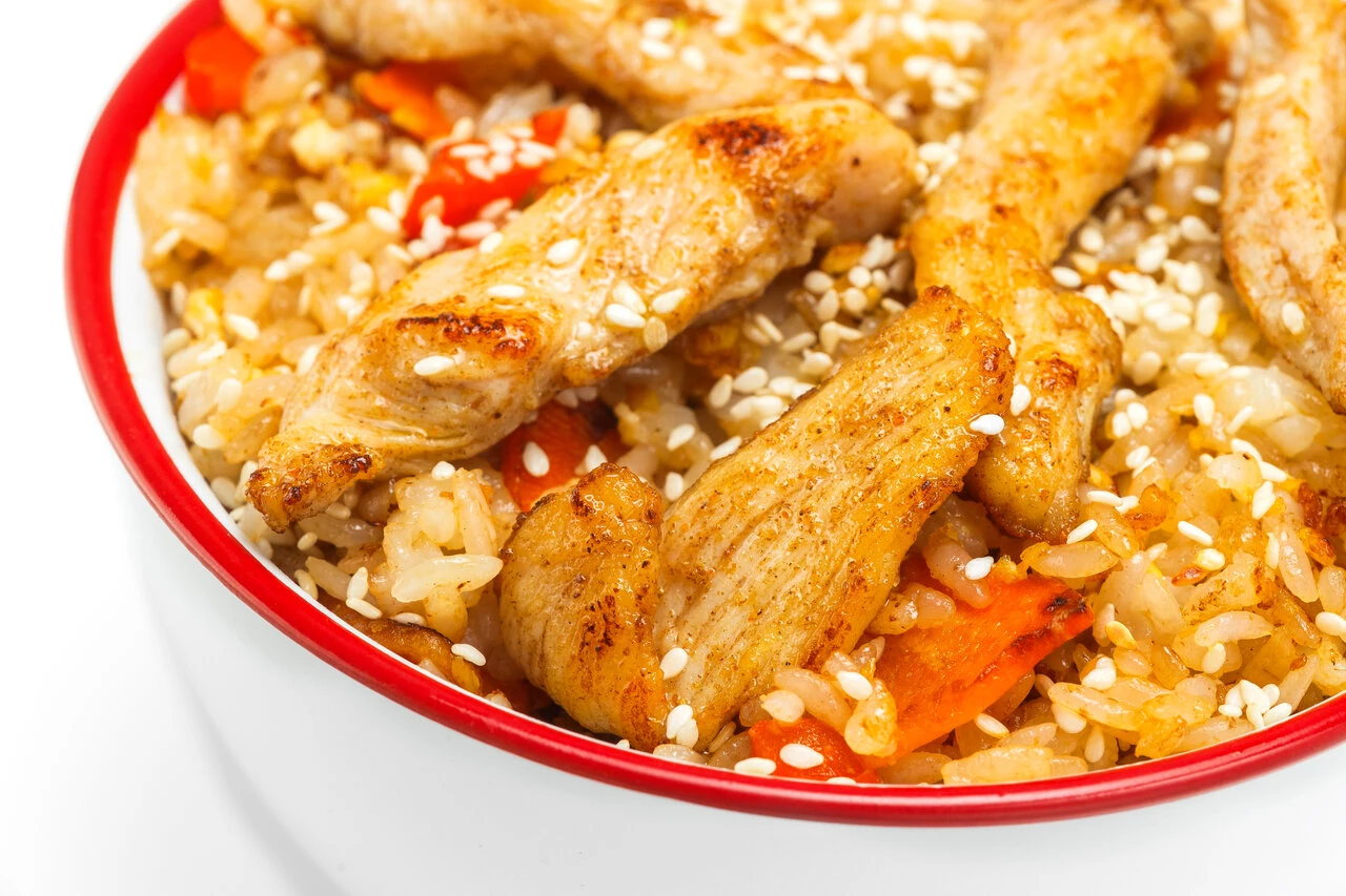 Тяхан с курицей