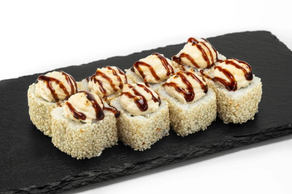 Запеченный ролл с курицей