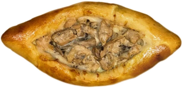 Лодочка с курицей и грибами