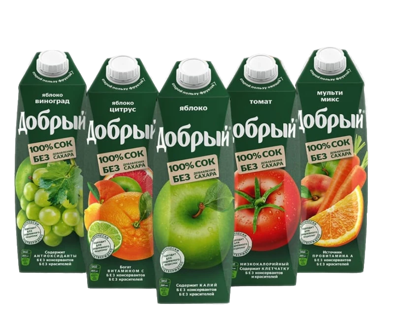 Сок 1 литр ТМ "Добрый" в ассортименте