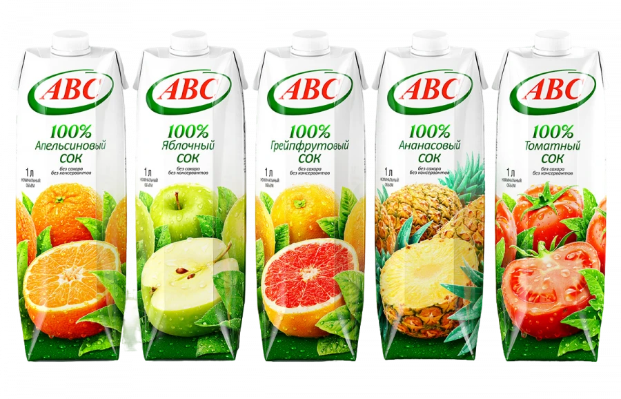 Сок 1 литр ТМ "ABC" в ассортименте