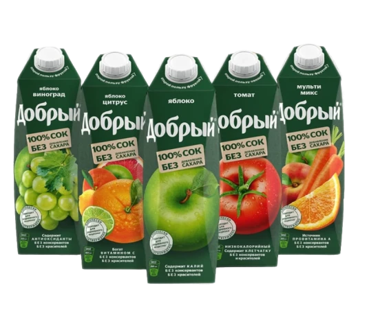 Сок 1 литр ТМ "Добрый" в ассортименте