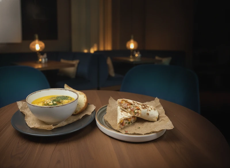 Наваристый куриный суп Шаурма с курицей гриль