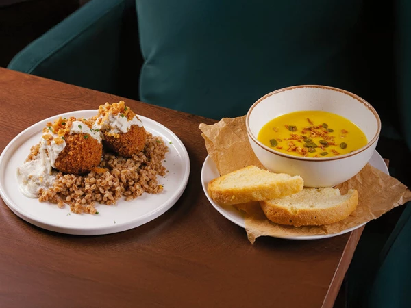 Тыквенный крем-суп + Митболы