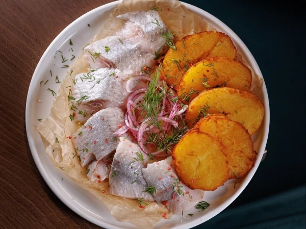 Сельдь с картофелем