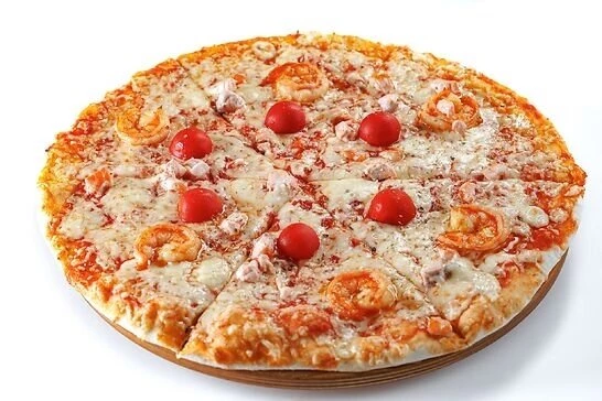 Пицца С креветкой и лососем малая