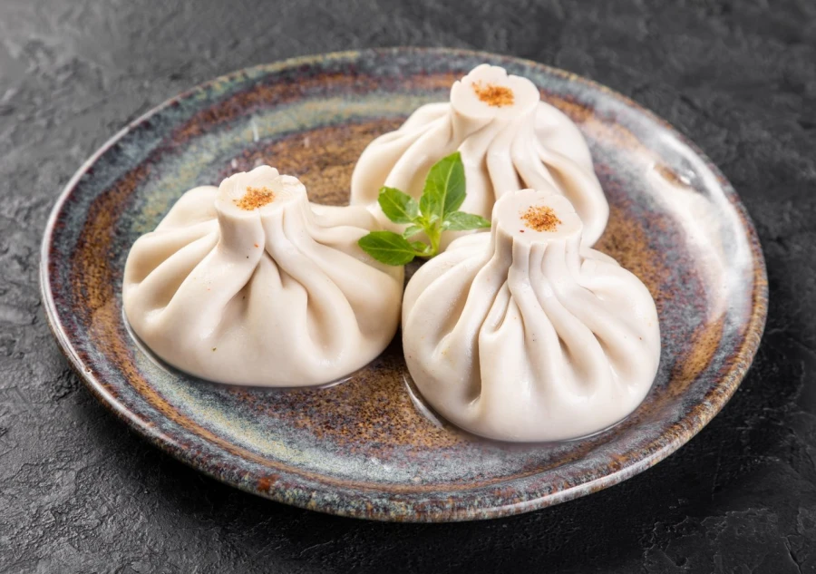 Хинкали с курицей и индейкой вареные