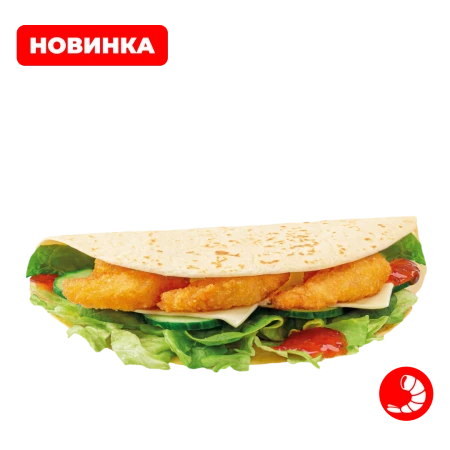 Лепешка роти с креветкой
