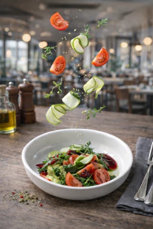 Салат с авокадо и клубникой