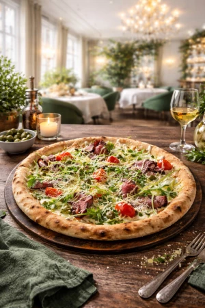 Пицца с ростбифом