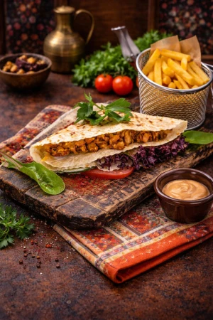 Чикен покет гриль с курицей и картофелем фри