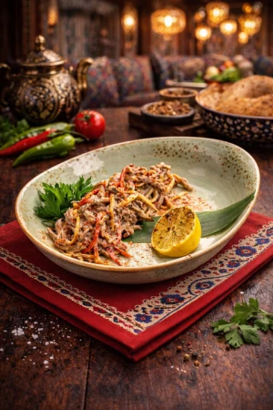 Салат Садаф с говядиной и овощами