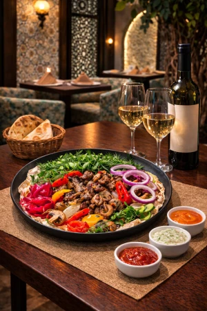 Садж горячий с говядиной и овощами на компанию