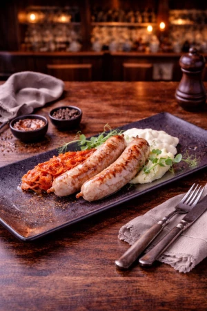 Колбаски свиные с чесноком