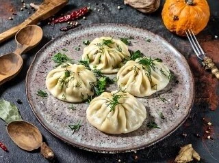 Манты с говядиной 4 шт