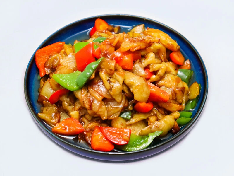 Баклажаны с картофелем и перцем 