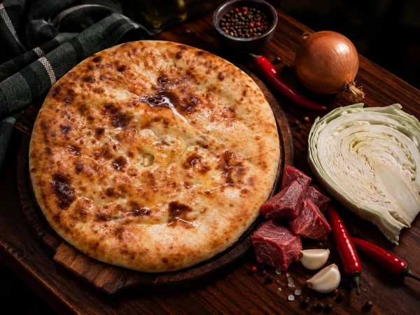 Осетинский пирог с капустой и мясом