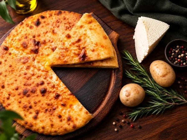 Осетинский пирог с картофелем и сыром