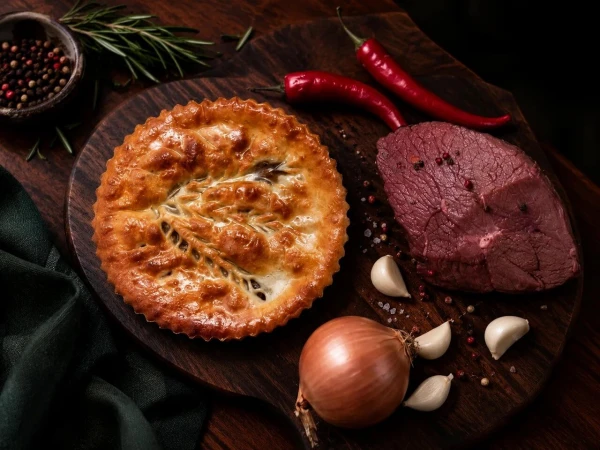 Мини осетинский пирог с мясом