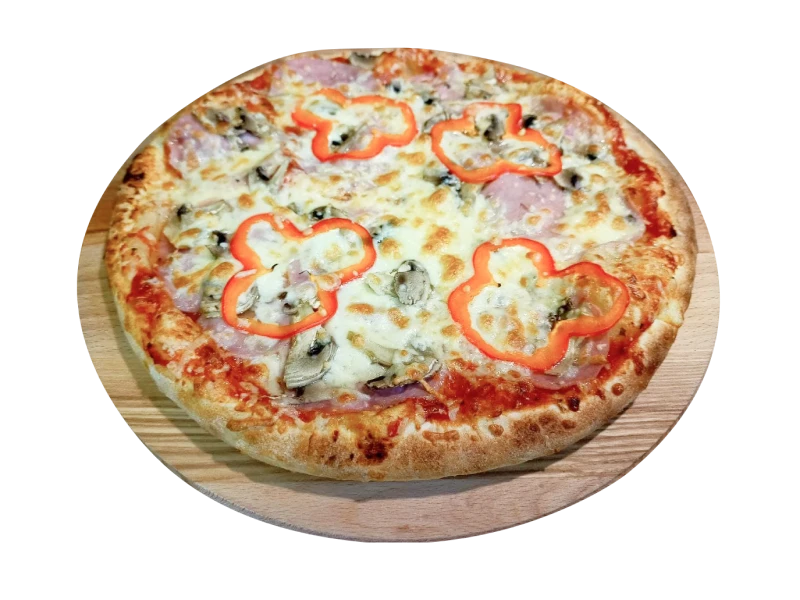 С ветчиной и грибами