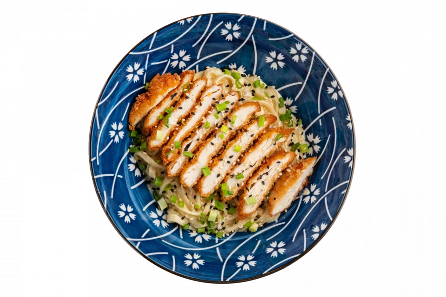 Лапша сырная с кацудоном