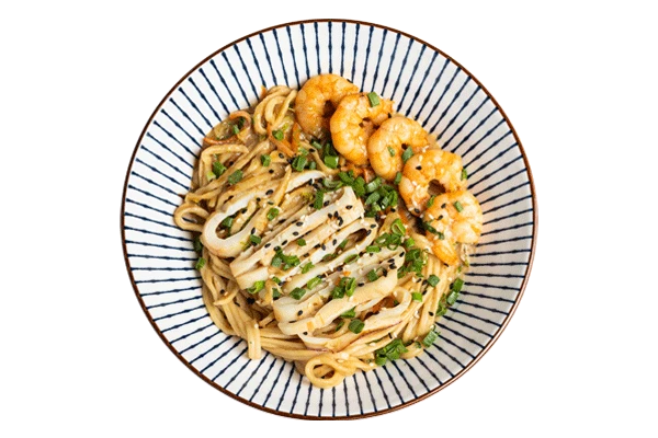 Лапша с креветкой и кальмаром