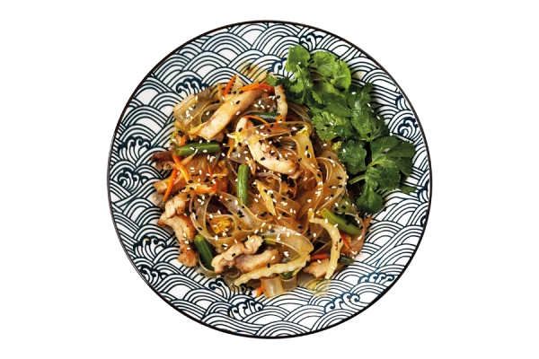 Стеклянная лапша с курицей