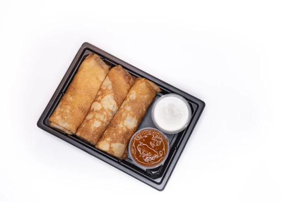 Набор блинов с вареньем и сметаной 3 шт