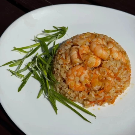 Плов с креветкой