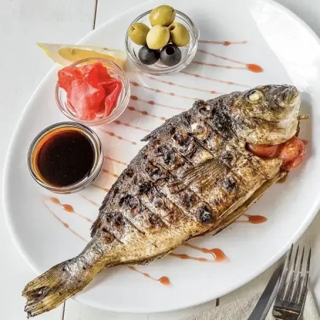 Дорадо на мангале