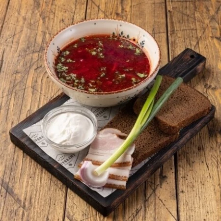 Борщ с Телячьими щечками