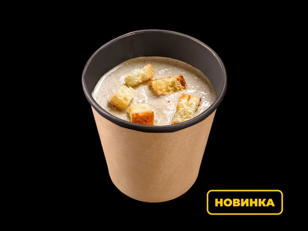 Крем-суп с сыром и грибами