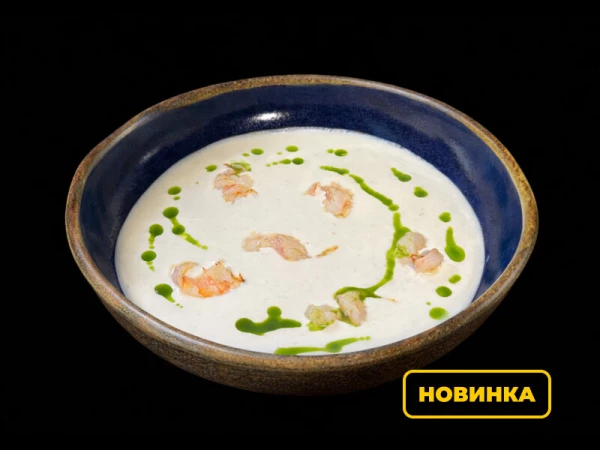 Суп сырный с креветкой