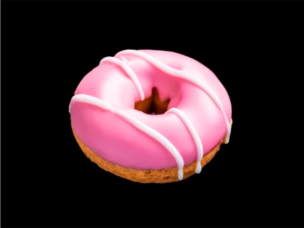 Пончик малиновый с вишневой начинкой