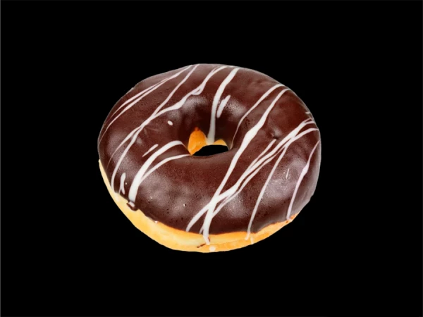 Пончик шоколадный с кремом