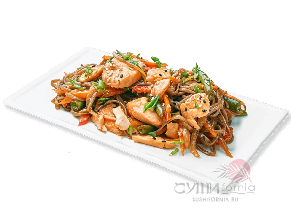 Соба с лососем