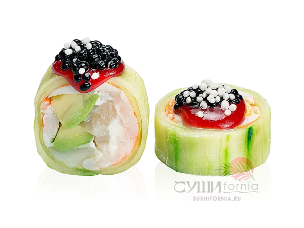 Сашими ролл с гребешком и креветками