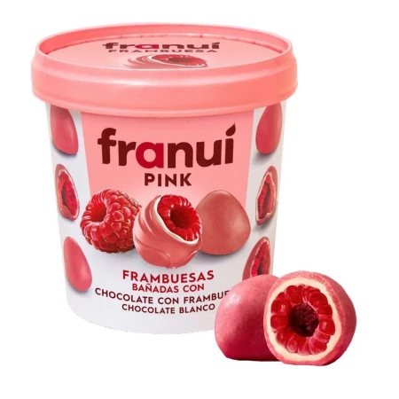 Малина Franui Pink в белом и малиновом шоколаде