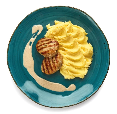 Куриные котлетки с картофельным пюре