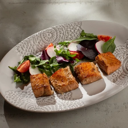 Шашлык из семги с соусом Тар-тар