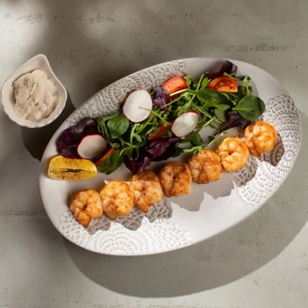 Креветки на мангале