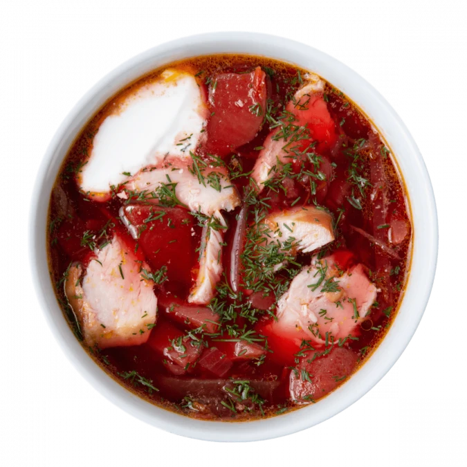 Борщ с курицей