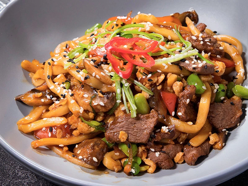 Удон с телятиной