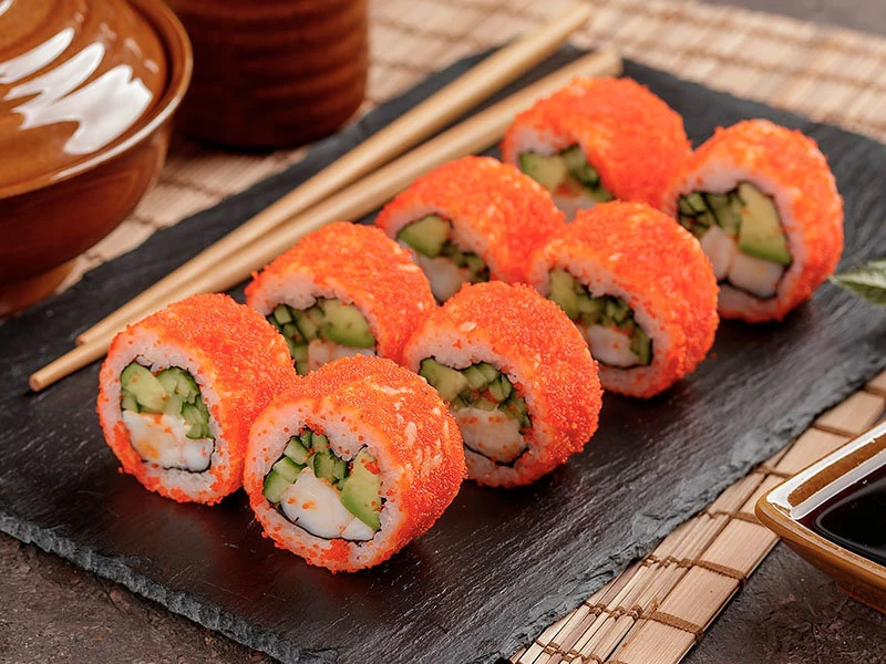 Калифорния с креветкой ролл