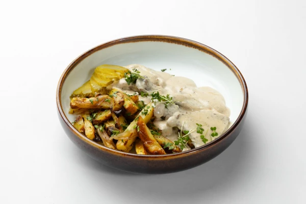 Картофель с печенью
