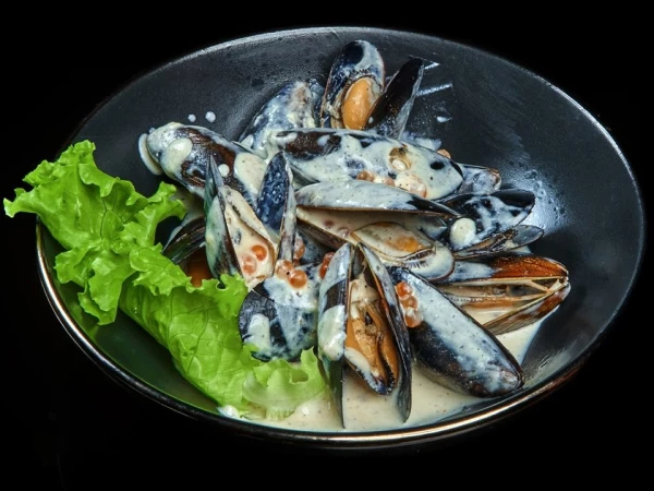 Мидии в сливочно-трюфельном соусе