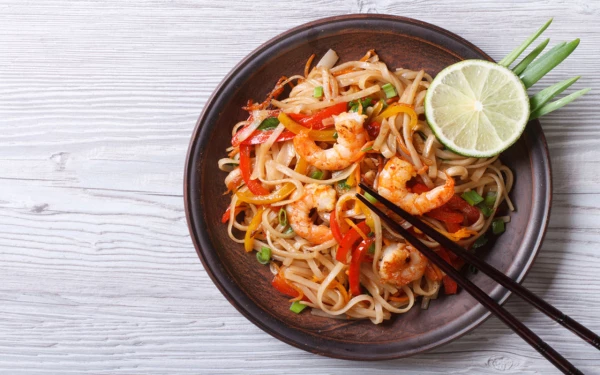  Wok с Креветками