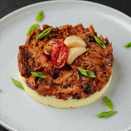 Рваная свинина с картофельным пюре